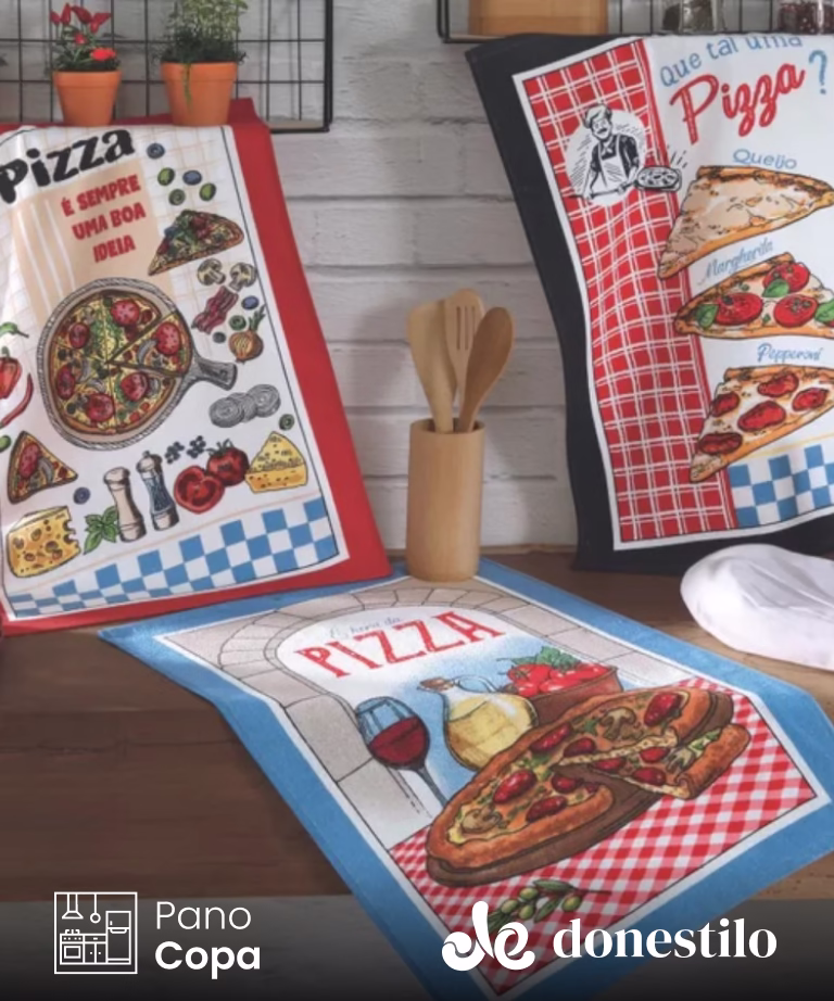 Pano de Copa Döhler Prata Pizzaiolo 45X65 cm