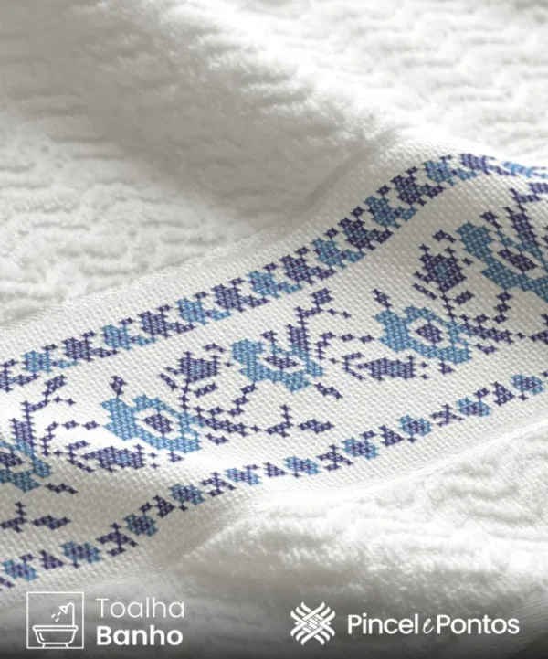 Toalha de Banho Karsten Verona 66X140 cm para Bordar Ponto Cruz