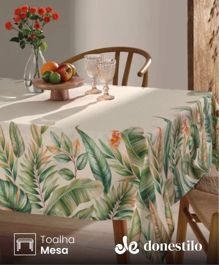 Toalha de Mesa Retangular Döhler 6 lugares Renova Hércules 1,40X2,10 m