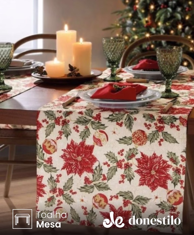 Trilho de Mesa Döhler Celebra Natal 106 medidas 45X1,60 m