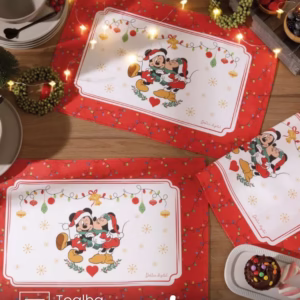 Jogo Americano Döhler Renova 4 peças Mickey e Minnie15D 45X31 cm
