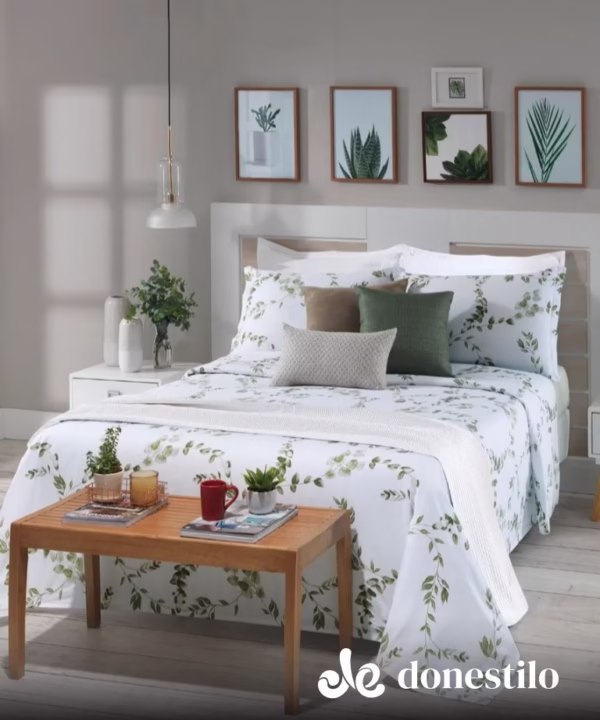 Jogo de Cama Queen 4 peças Döhler Jardino