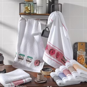 Pano de Copa Jacquard Döhler Vitória 45X70 cm para Bordar