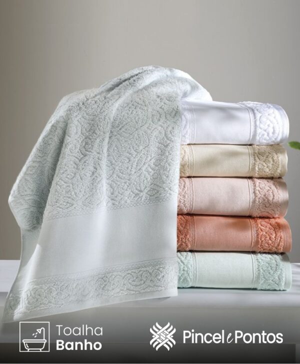 Toalha de Banho Döhler Sofia 70X140 cm para Pintar e Bordar à maquina