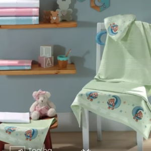 Toalha de Banho com capuz Döhler Baby Classic 90X70 cm para bordar