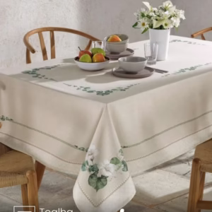 Toalha de Mesa Quadrada Döhler 4 lugares Renova Botânica 1,40X1,40 m