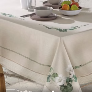 Toalha de Mesa Quadrada Döhler 6 a 8 lugares Renova Botânica 1,80X1,80 m