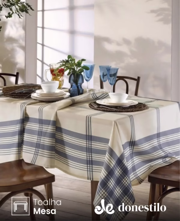 Toalha de Mesa Retangular Döhler 8 lugares Renova Luna 1,60X2,70 m