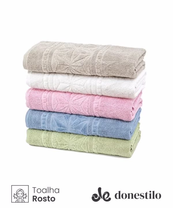 Toalha de Rosto Döhler Confort FJ7150 Medindo 50X90 cm