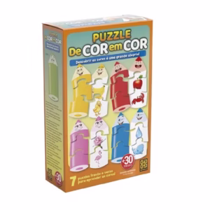 Quebra Cabeça Puzzle De Cor em Cor - Grow 03956