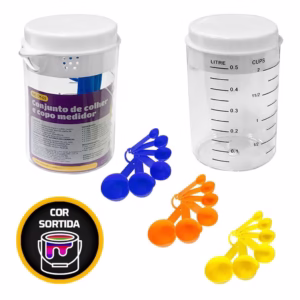 Kit Colher Medidora C/ Copo Medidor 7 Pçs Medidor De Cozinha