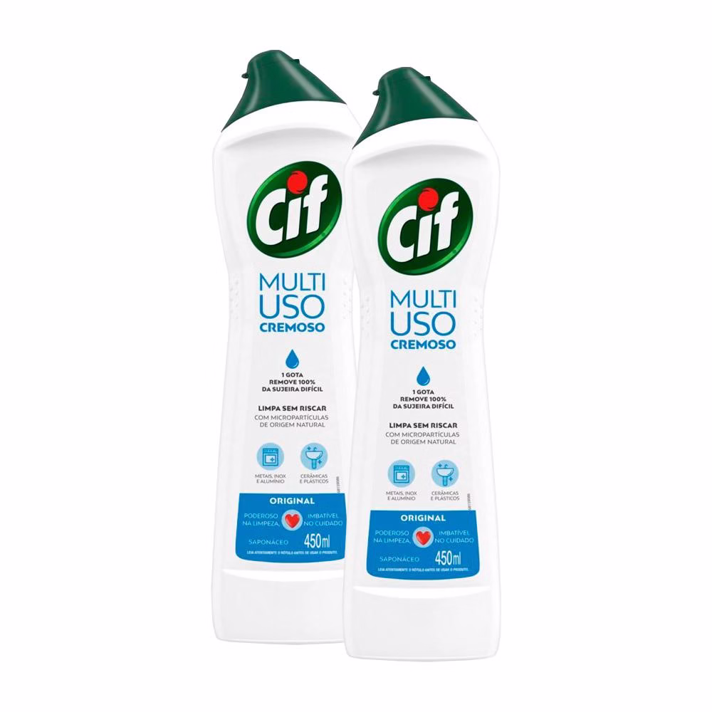 Kit 2 Limpadores CIF Cremoso Original 450ml