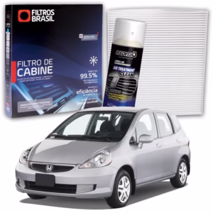 Filtro de Cabine para Ar Condicionado Honda Fit 2005/2008 + Higienizador Limpa Ar Tipo Granada