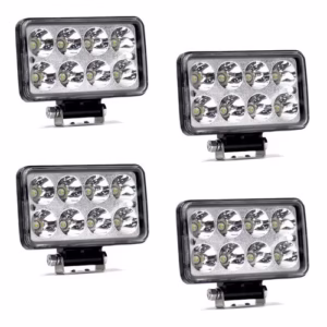 Kit 4 Farol Milha Retangular Led Mb 1935 1618 Alta Baixa