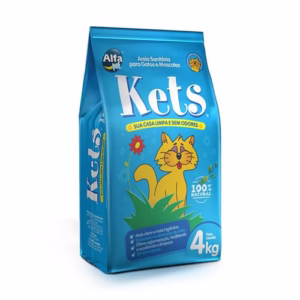 Areia Higiênica Kets Anti Odor Para Gatos 4 kg