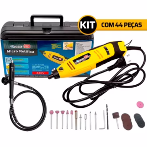 Combo Micro Retifica Western 44 Peças 220v 135w Com Maleta