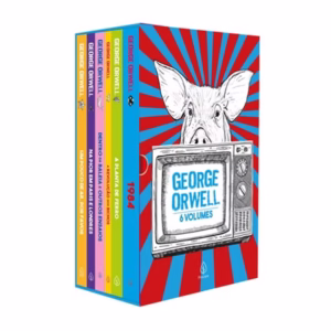 Box George Orwell   6 Livros | Com pôster e marcador de páginas