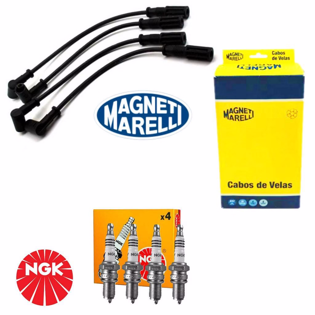 Kit Cabo Vela Original + Vela Ngk Uno 1.0 Mille 93 A 09/01