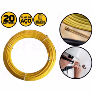 Guia Passa Fio Sonda De Pvc Alma De Aço Profissional 20 Mts Fertak 5020