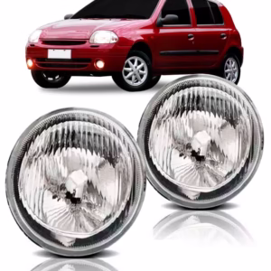 Farol Milha Auxiliar Clio 2000 2001 2002 2003 Twingo Redondo Lente Raiada