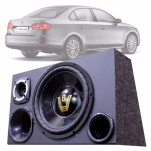 Caixa Trio Som Automotivo Trio Completa Subwoofer Vw Jetta