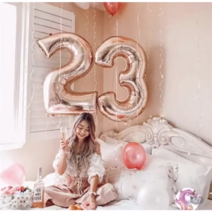 Balão de NÚMEROS  metalizado gigante  80 cm 32” qualquer número cores rose gold dourado ou prata//