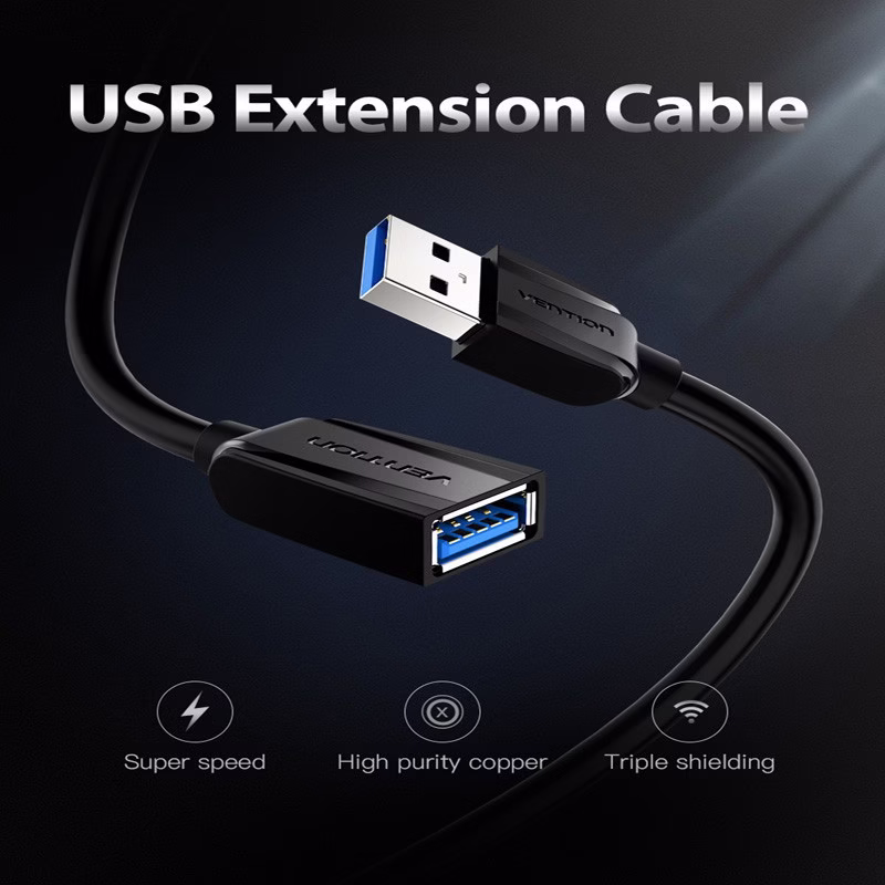 Vention USB 2.0 Extension Cable USB Data Sync Male to Female Cable For Computer - Imagem 2