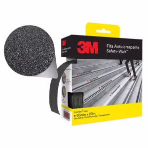 Fita Antiderrapante 20 Metros x 50mm Safety Walk Preta 3M Uso Geral