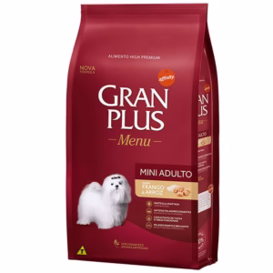 Ração Gran Plus Cães Menu Adultos Mini Frango e Arroz 3Kg
