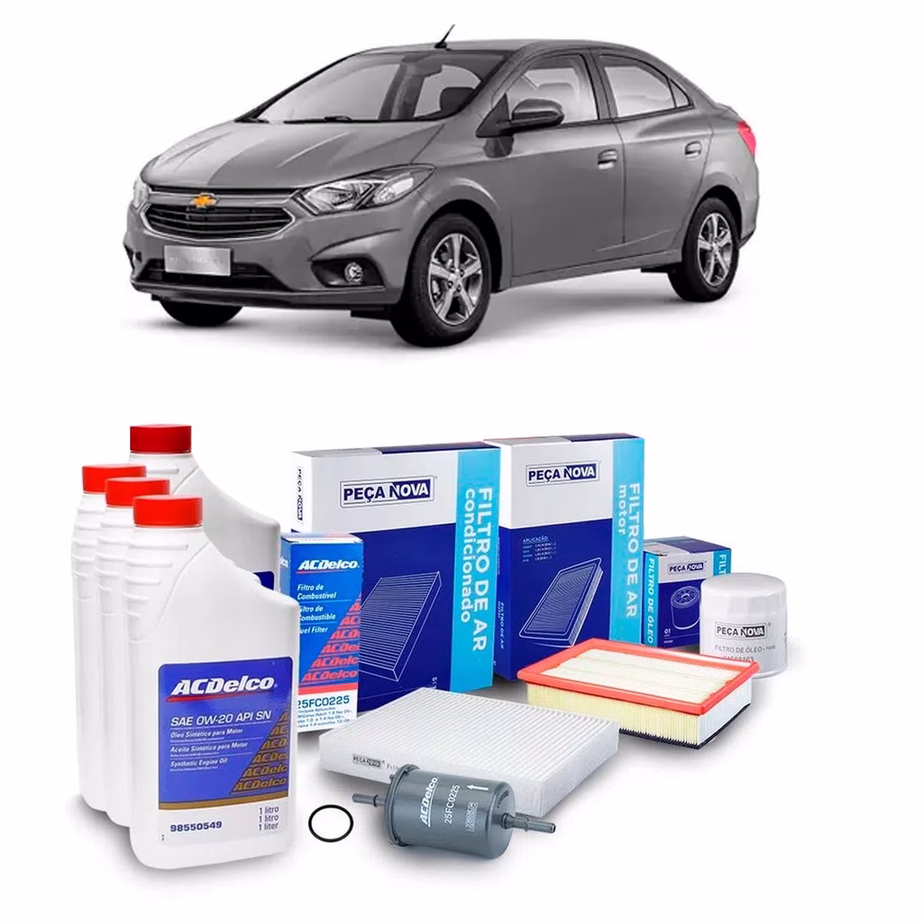 Kit Oleo 0w20 + Filtros Ac Combustivel Ar Prisma 1.0 .14