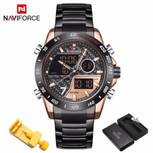 Naviforce 9171 Relógio De Pulso Esportivo Digital Masculino À Prova D'água Com Pulseira
