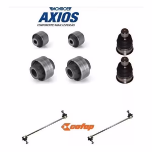 Kit 04 Bucha Axios + Pivô Bandeja + Bieleta March E Versa