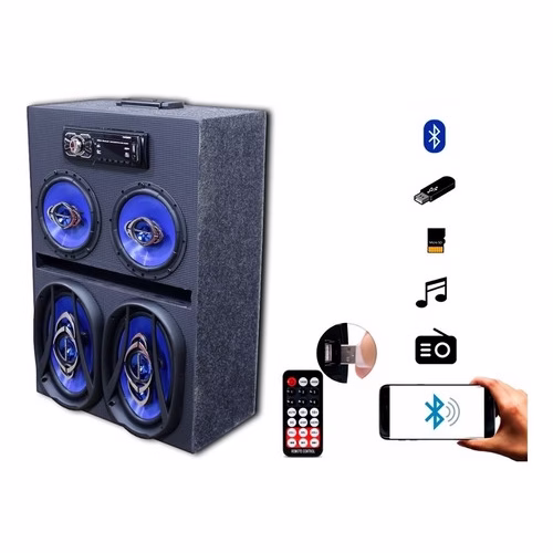 Caixa Radio Bluetooth Usb Ativa Residencial Falante 6 E 6x9