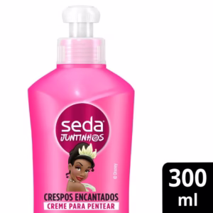 Creme para Pentear Seda Infantil Tiana Juntinhos Crespos Encantados com 300ml
