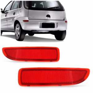 Par Refletor Parachoque Traseiro Corsa Hatch  2003 2004 2005 2006 2007 2008 2009 RubI