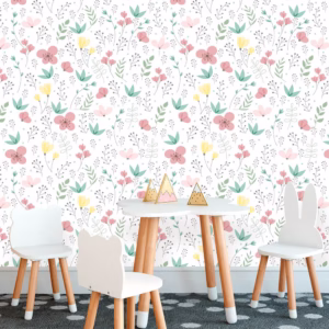 Papel de Parede Vinil Autocolante Floral Soft Decoração Inove