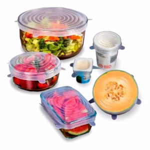 Kit 6 Tampas Panela Silicone Reutilizável Universal Elástica