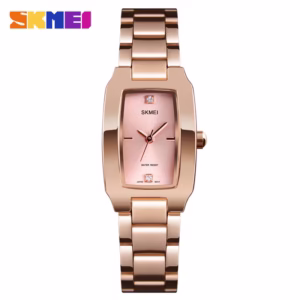 Skmei marca de luxo relógios femininos diamante dial pulseira relógio de pulso para a menina elegante senhoras relógio de quartzo feminino vestido relógio
