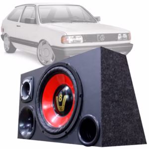 Caixa Trio Som Automotivo Trio Completa Subwoofer Vw Gol Quadrado
