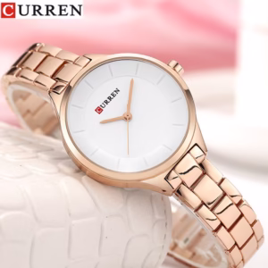 Curren Relógio De Quartzo Feminino À Prova D 'Água Com Pulseira De Aço Inoxidável 9015xa