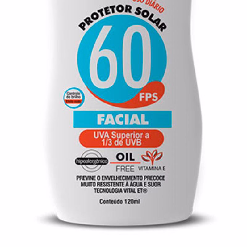 Protetor Solar Facial FPS 60 120 ML Bisnaga NUTRIEX - Imagem 2