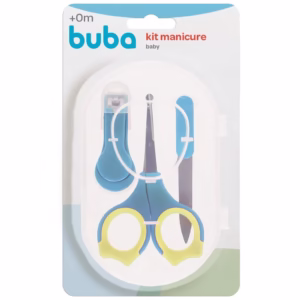 Kit Buba Higiene Cortar Unhas Bebê Azul 6140 - Buba