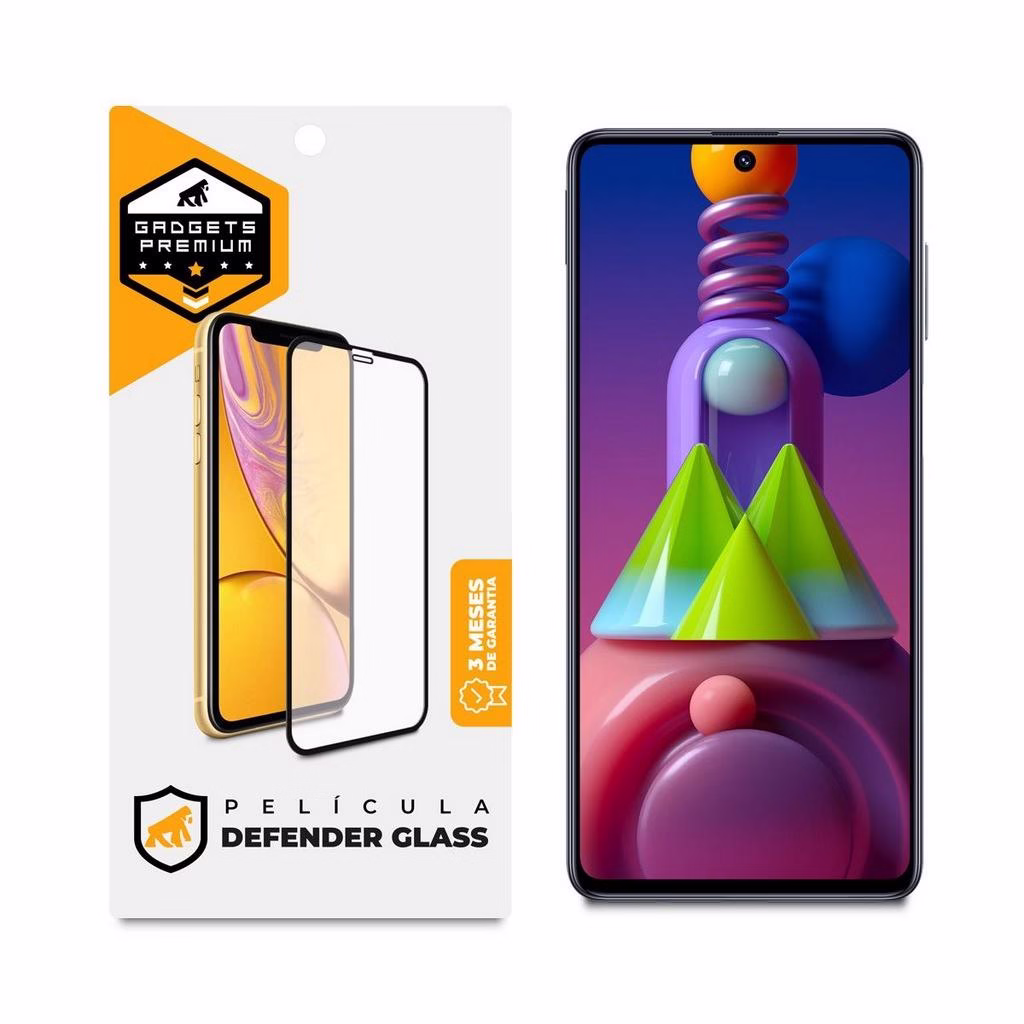 Película Defender Glass para Samsung Galaxy M51 - Preta - Gshield