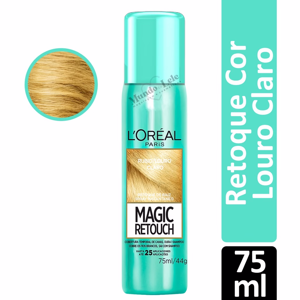 Retoque de Raiz Spray Instantâneo Magic Retouch Cor Louro Claro Loréal Paris 75ml - 1 Unidade
