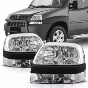 Farol Doblo 2002 2003 2004 2005 2006 2007 2008 2009 Foco Duplo Cromado
