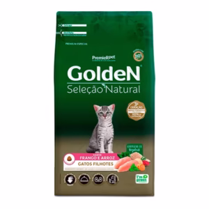Ração Golden Seleção Natural para Gatos Filhotes Sabor Frango e Arroz - 1Kg