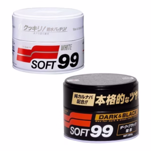 Kit Cera Soft 99 White Cleaner + Cera de Carnaúba Soft Dark Black