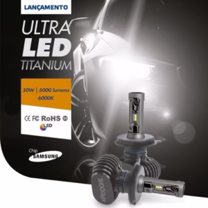Par Lâmpadas Ultraled Shocklight Titanium H3 10000 Lúmens