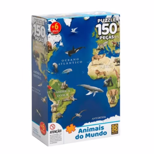 Puzzle 150 peças Animais do Mundo