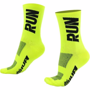 Meia HUPI Run Amarelo Neon/Preto